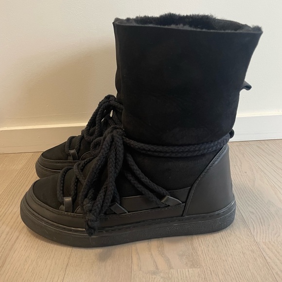 Inuikii High Sneaker Black Sherling Boot (womens EUR 38/US 7.5) - Picture 4 of 7